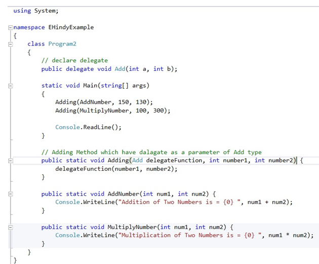 c# Delegates as a Parameter