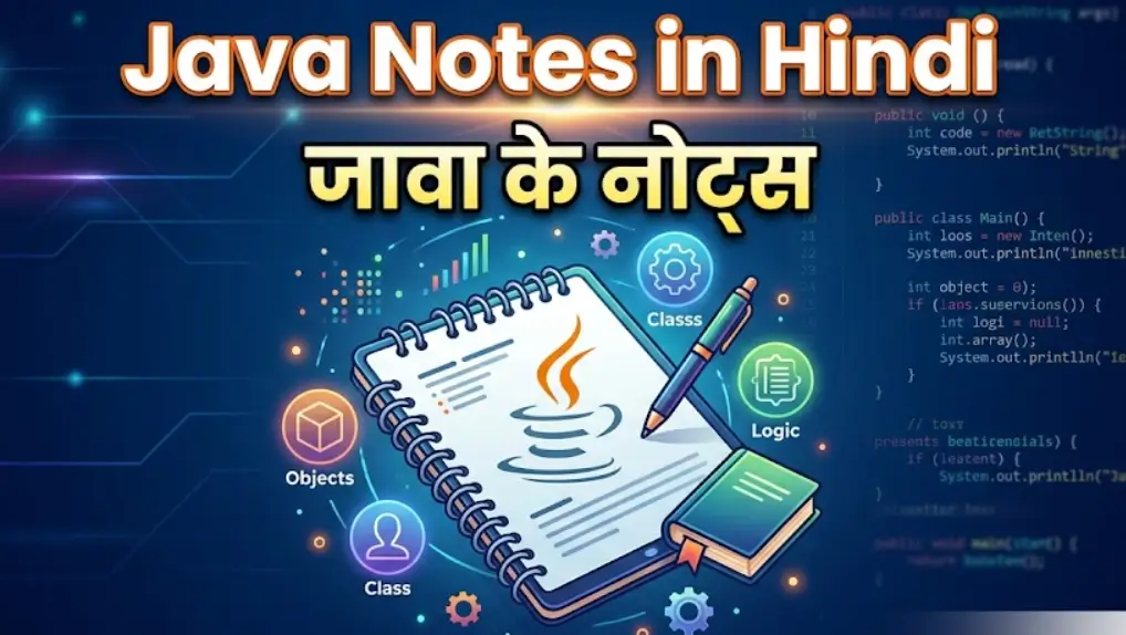 JAVA Notes in Hindi - जावा के सभी नोट्स हिंदी में