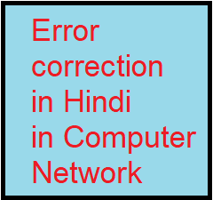 error correction in hindi computer network