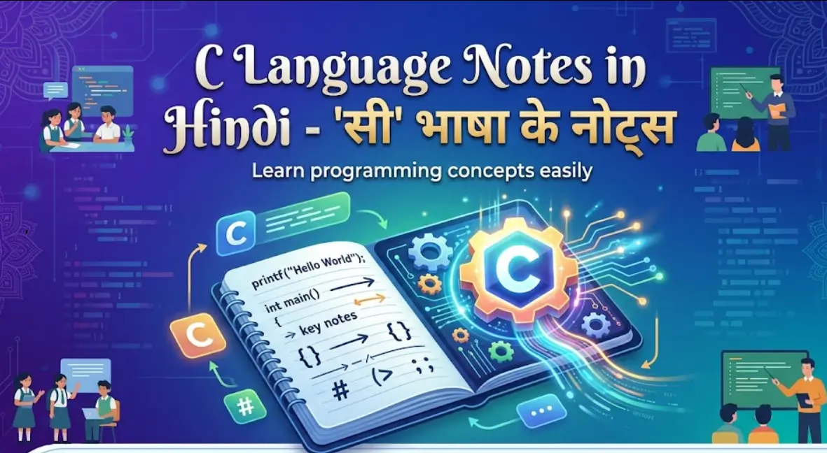 C Language Notes in Hindi - 'सी' भाषा के नोट्स