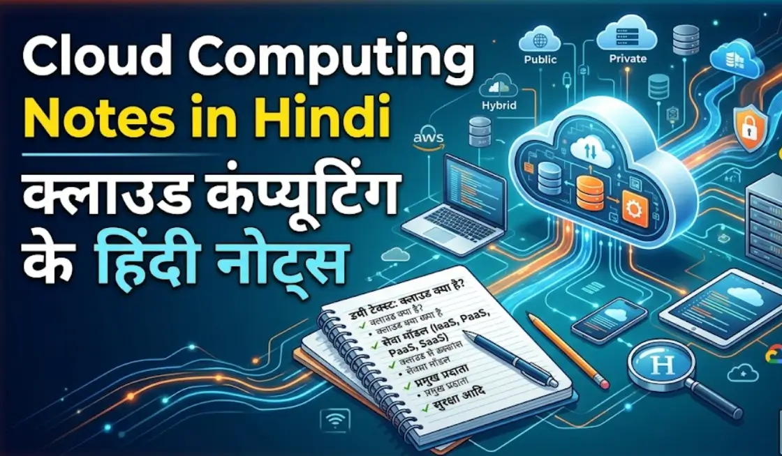 Cloud Computing Notes in Hindi - क्लाउड कंप्यूटिंग के हिंदी नोट्स