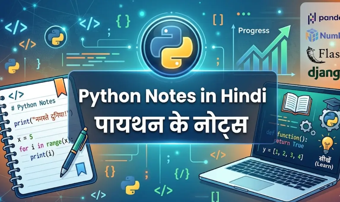 Python Notes in Hindi - पायथन के नोट्स