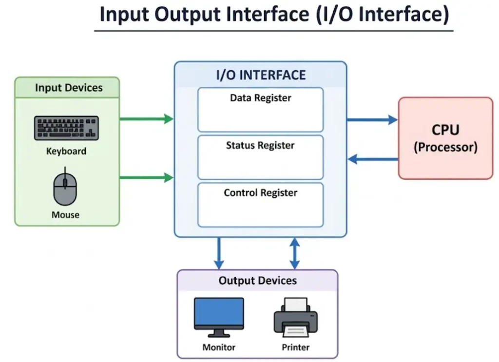 input output interface in Hindi